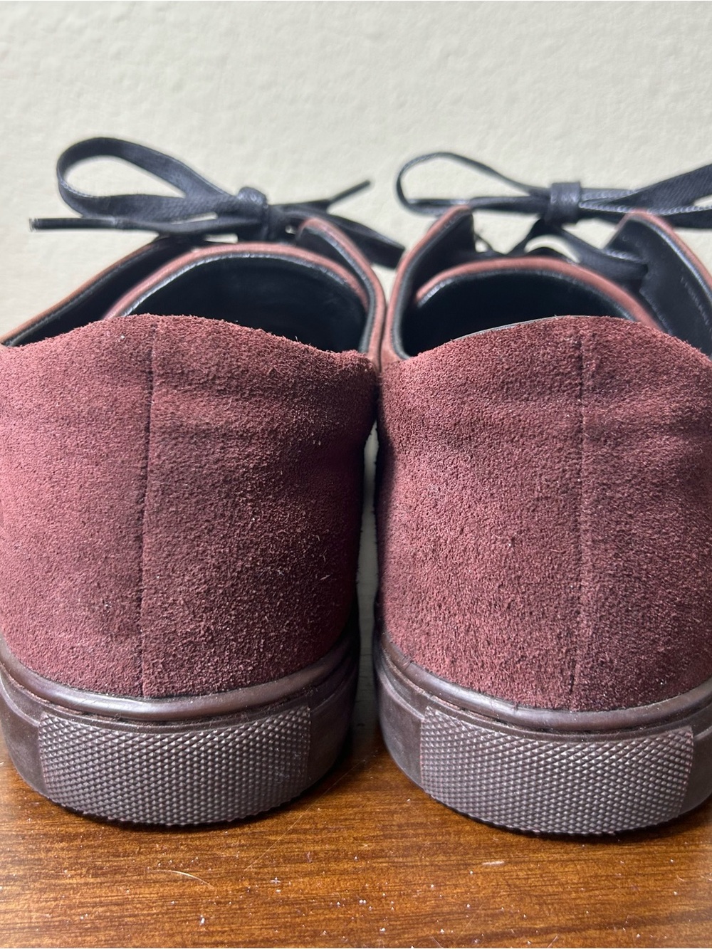 Crime London Sneakers Men's Size 40 US 7 Suede Low-Top Sneaker - Burgundy - Picture 3 of 10